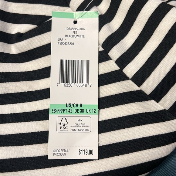 NWT Jones New York Size 8 Black/White - Picture 8 of 9